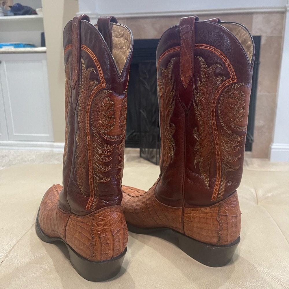 Men’s Brown Caymen Boots Size 8 1/2 D - Picture 4 of 8